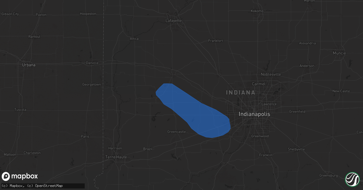 Hail map in Ladoga, IN on June 29, 2024