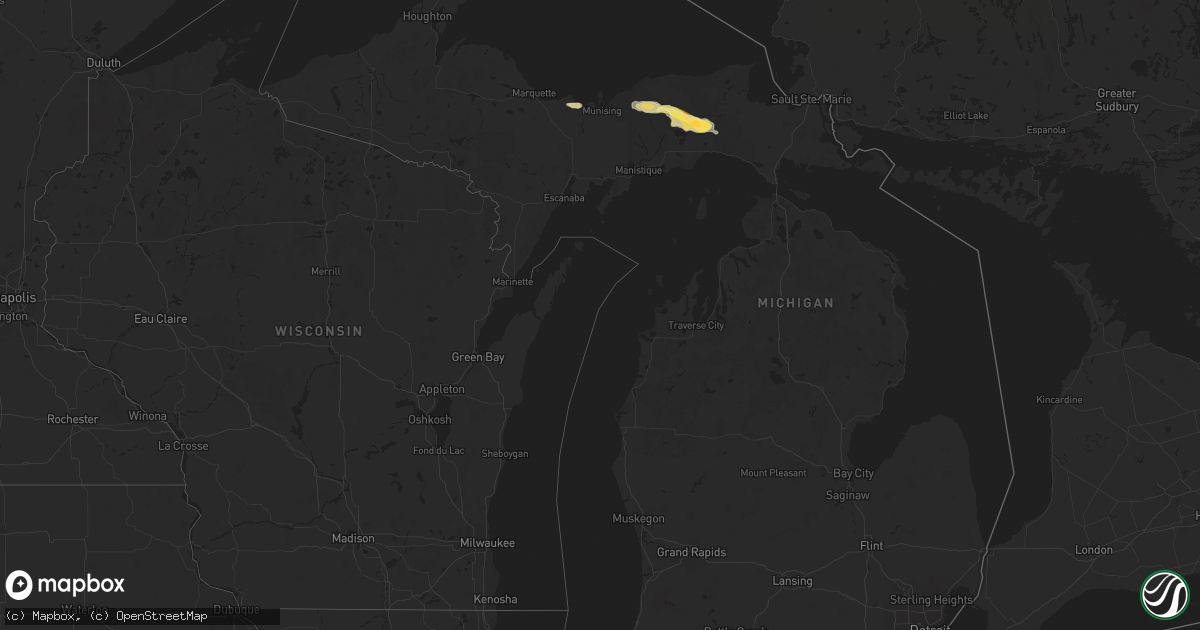 Hail map in Michigan on June 29, 2024