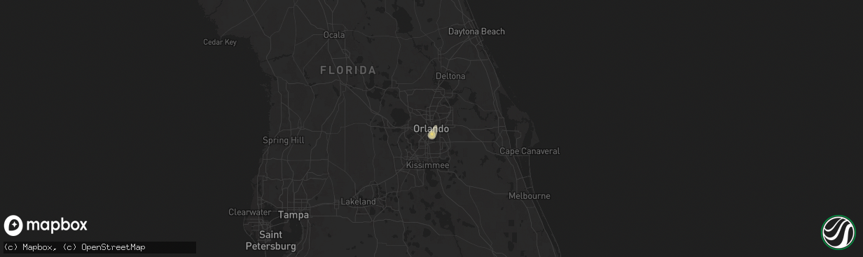 Hail map in Orlando, FL on June 29, 2024