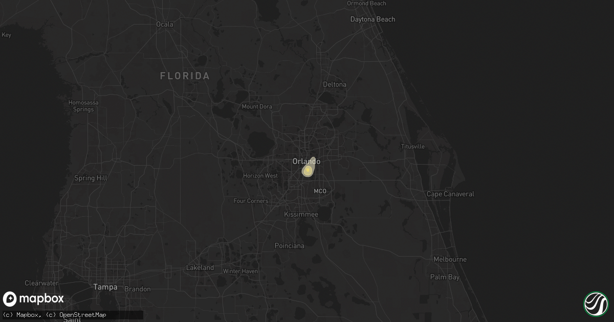 Hail map in Orlando, FL on June 29, 2024