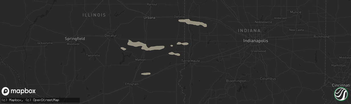 Hail map in Paris, IL on June 29, 2024
