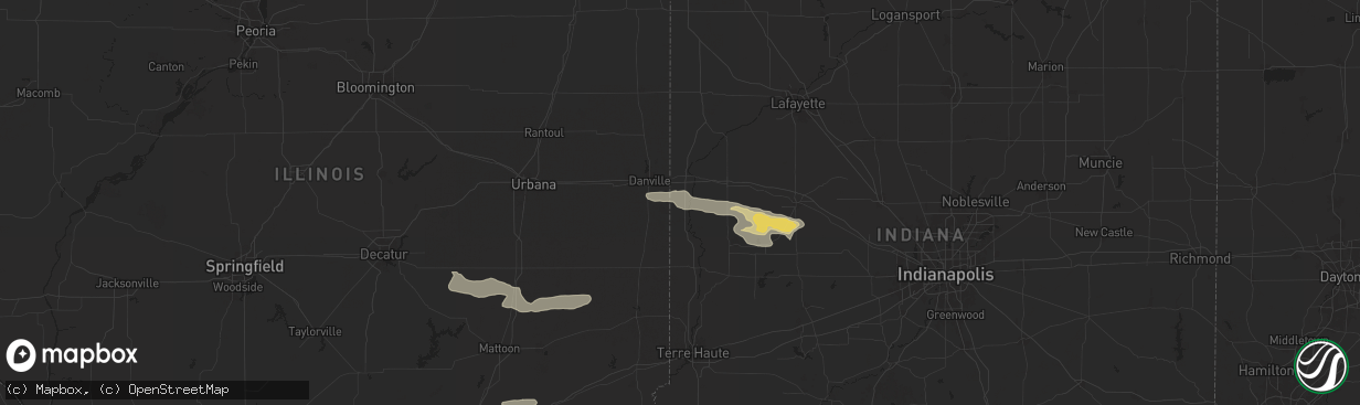 Hail map in Perrysville, IN on June 29, 2024