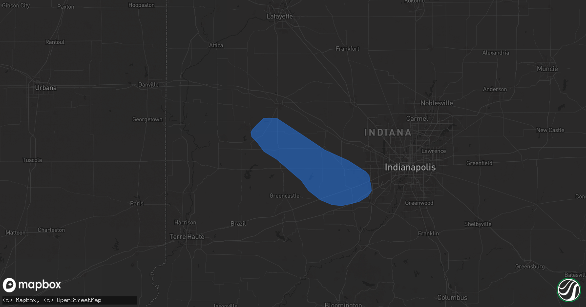 Hail map in Roachdale, IN on June 29, 2024