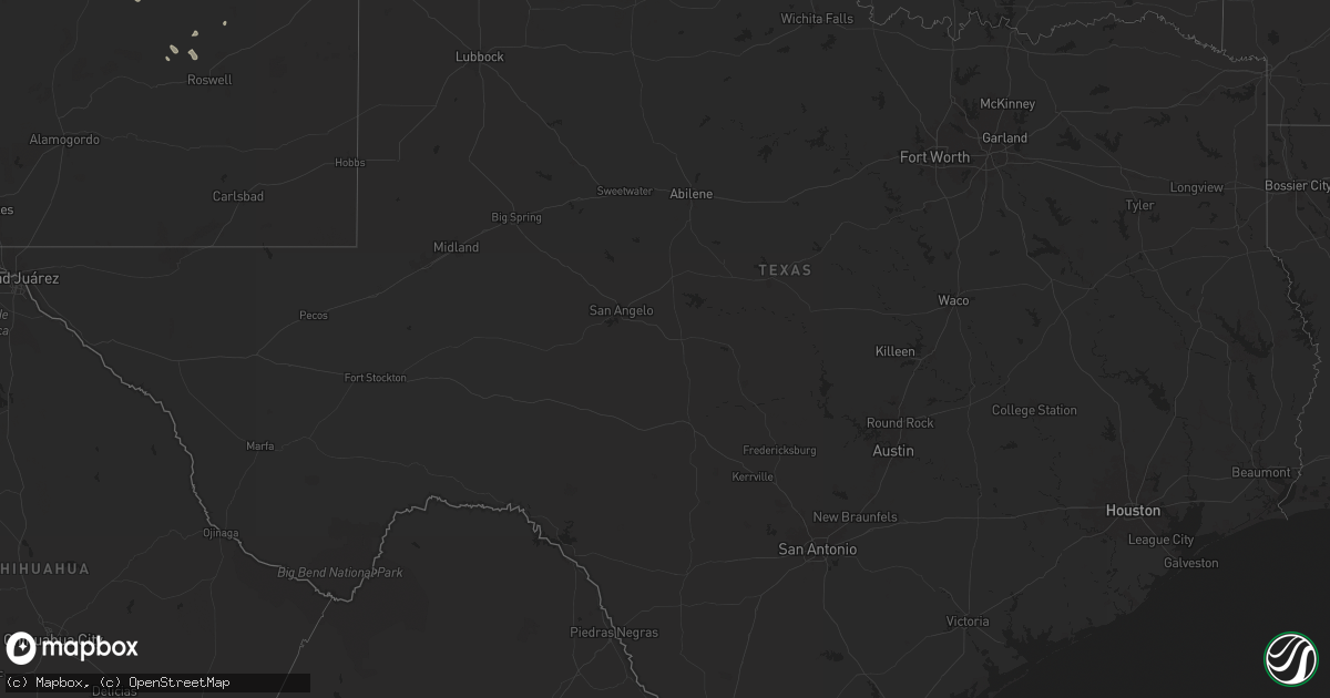 Hail map in Texas on June 29, 2024