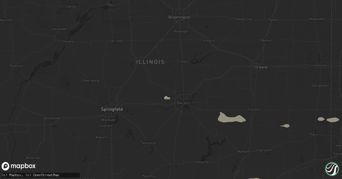 Hail map in Warrensburg, IL on June 29, 2024