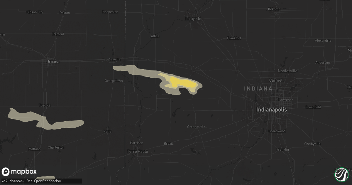 Hail map in Waveland, IN on June 29, 2024