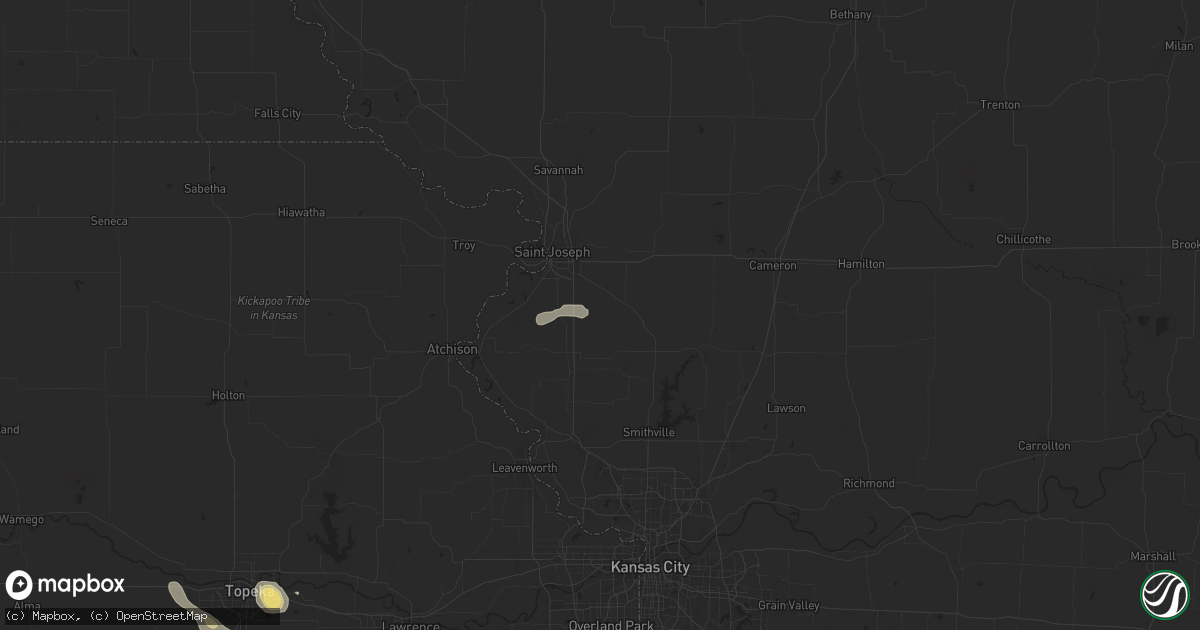 Hail map in Agency, MO on June 29, 2025