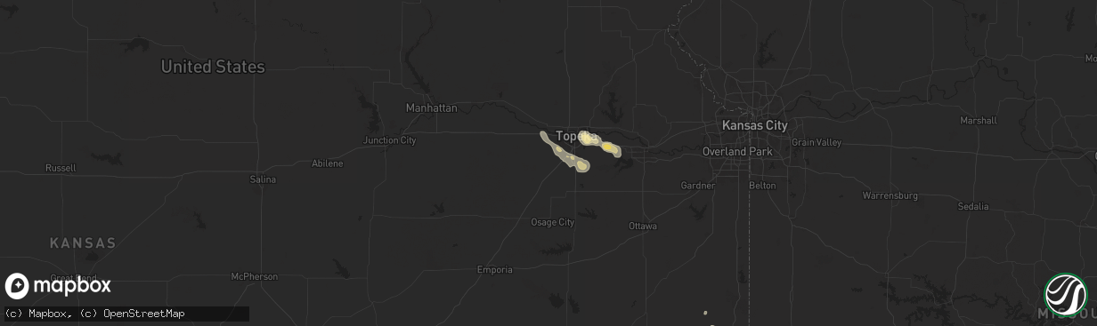 Hail map in Auburn, KS on June 29, 2025