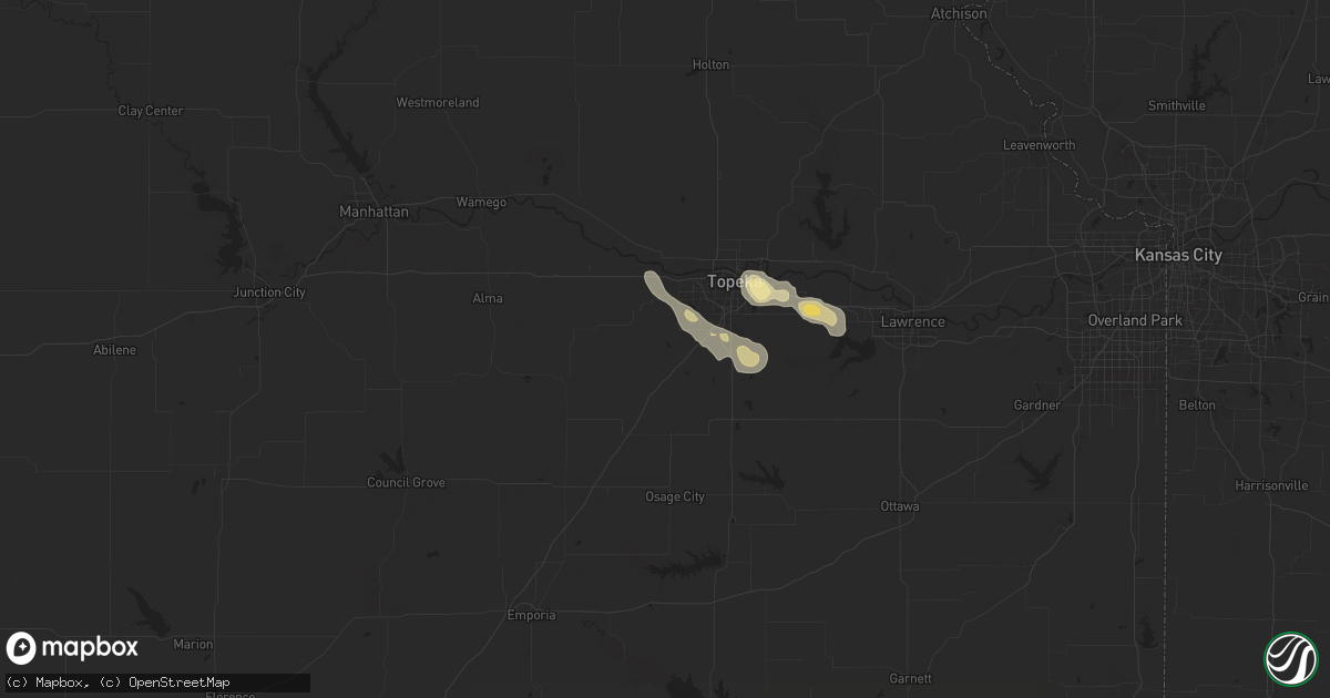 Hail map in Auburn, KS on June 29, 2025