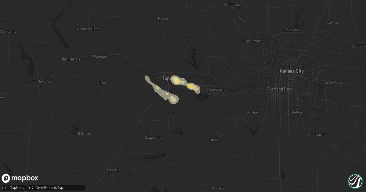 Hail map in Berryton, KS on June 29, 2025