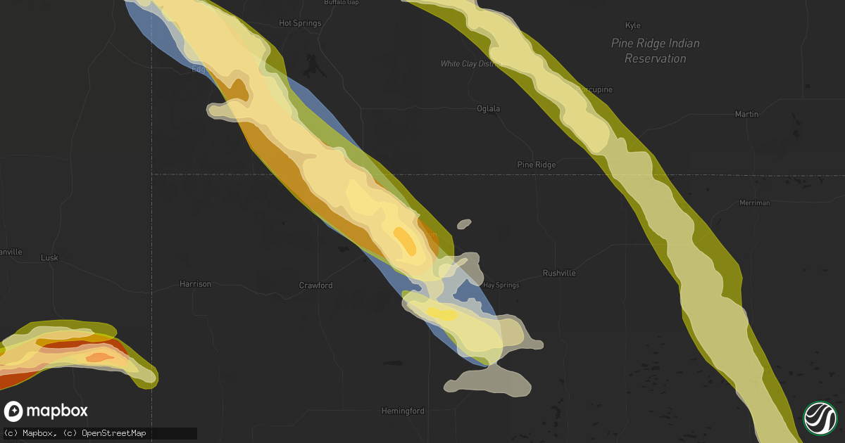 Hail map in Chadron, NE on June 29, 2025