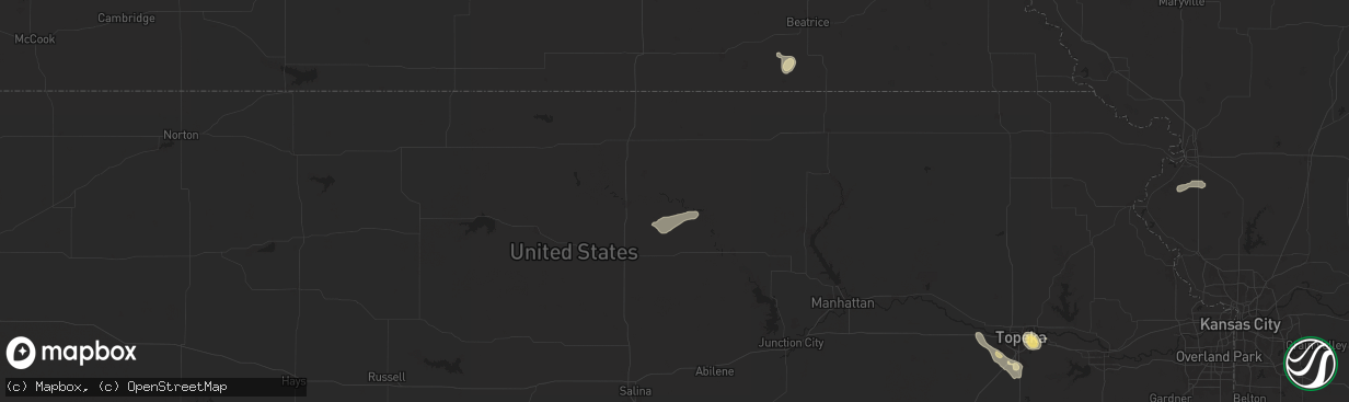 Hail map in Clyde, KS on June 29, 2025
