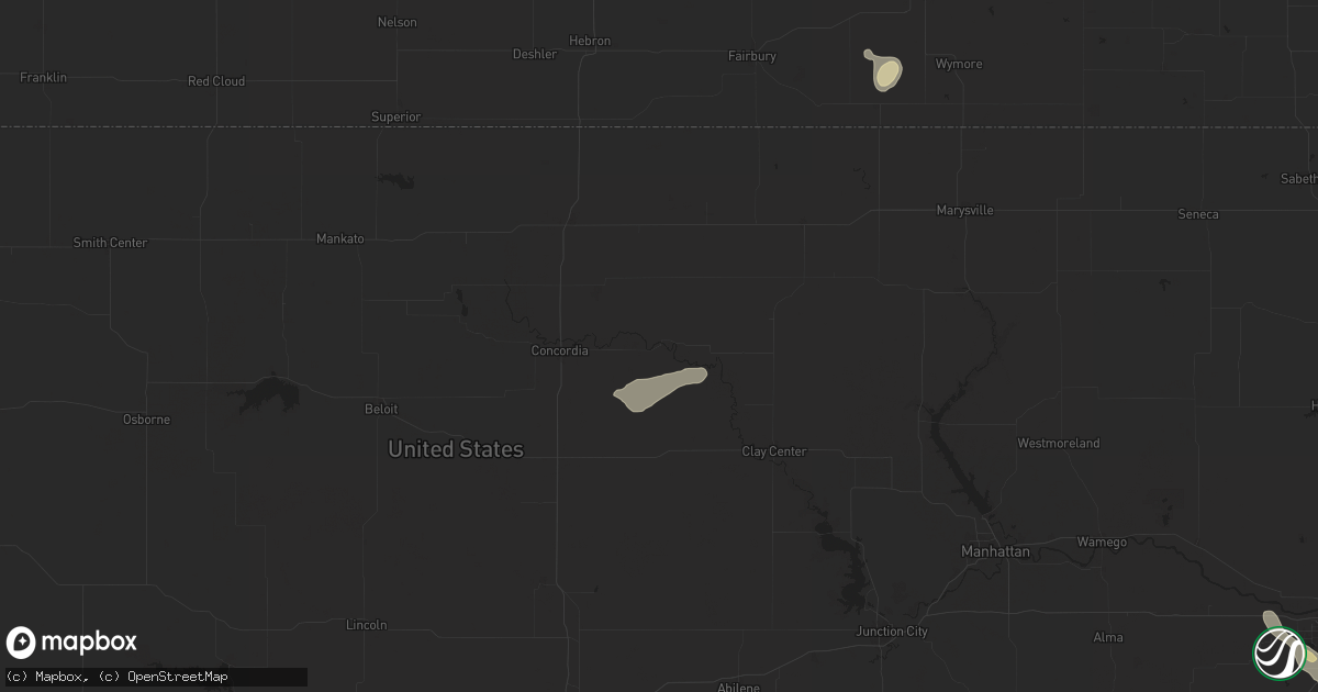 Hail map in Clyde, KS on June 29, 2025