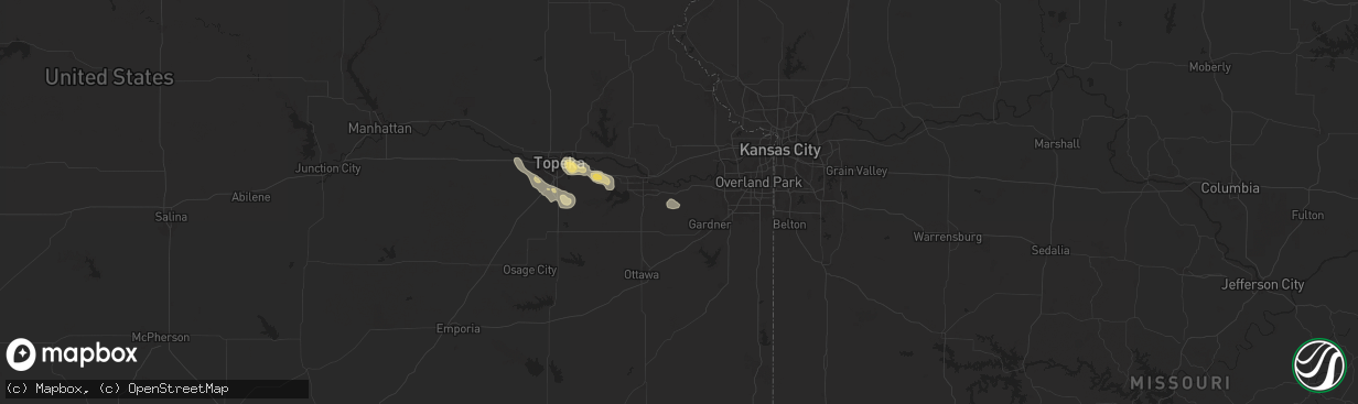 Hail map in Eudora, KS on June 29, 2025