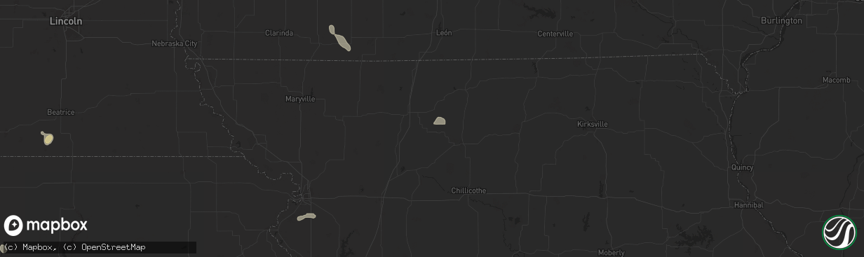 Hail map in Gilman City, MO on June 29, 2025