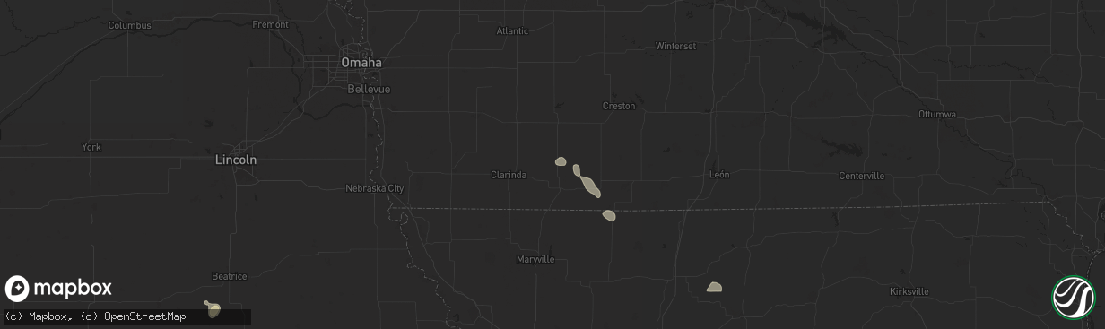 Hail map in Gravity, IA on June 29, 2025