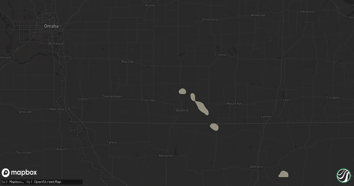 Hail map in Gravity, IA on June 29, 2025