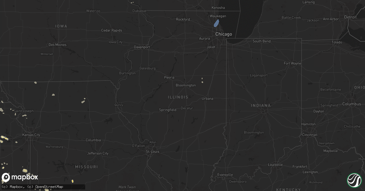 Hail map in Illinois on June 29, 2025