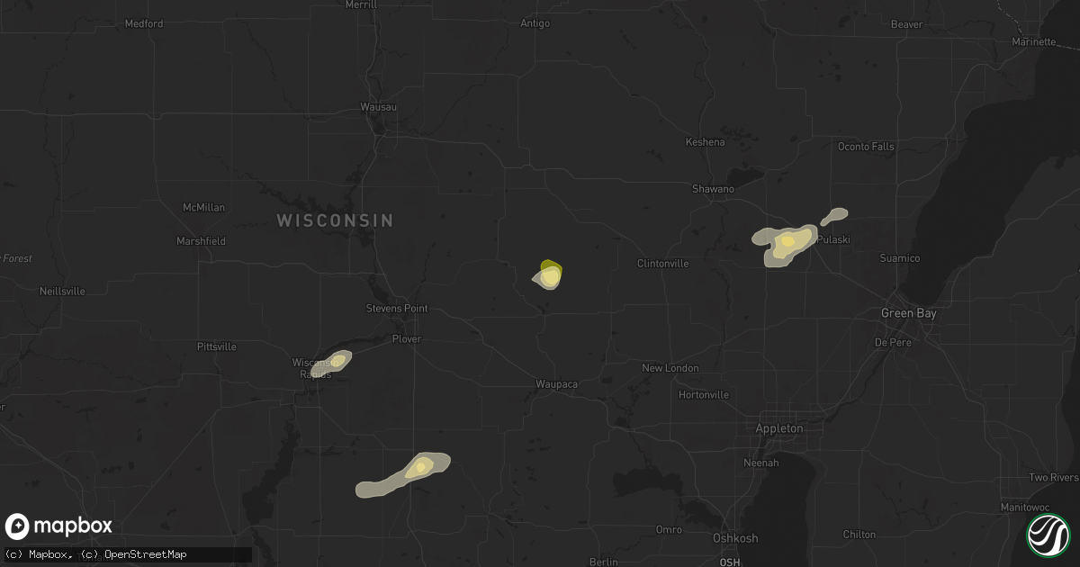 Hail map in Iola, WI on June 29, 2025