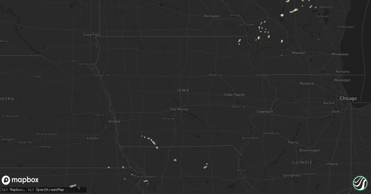 Hail map in Iowa on June 29, 2025