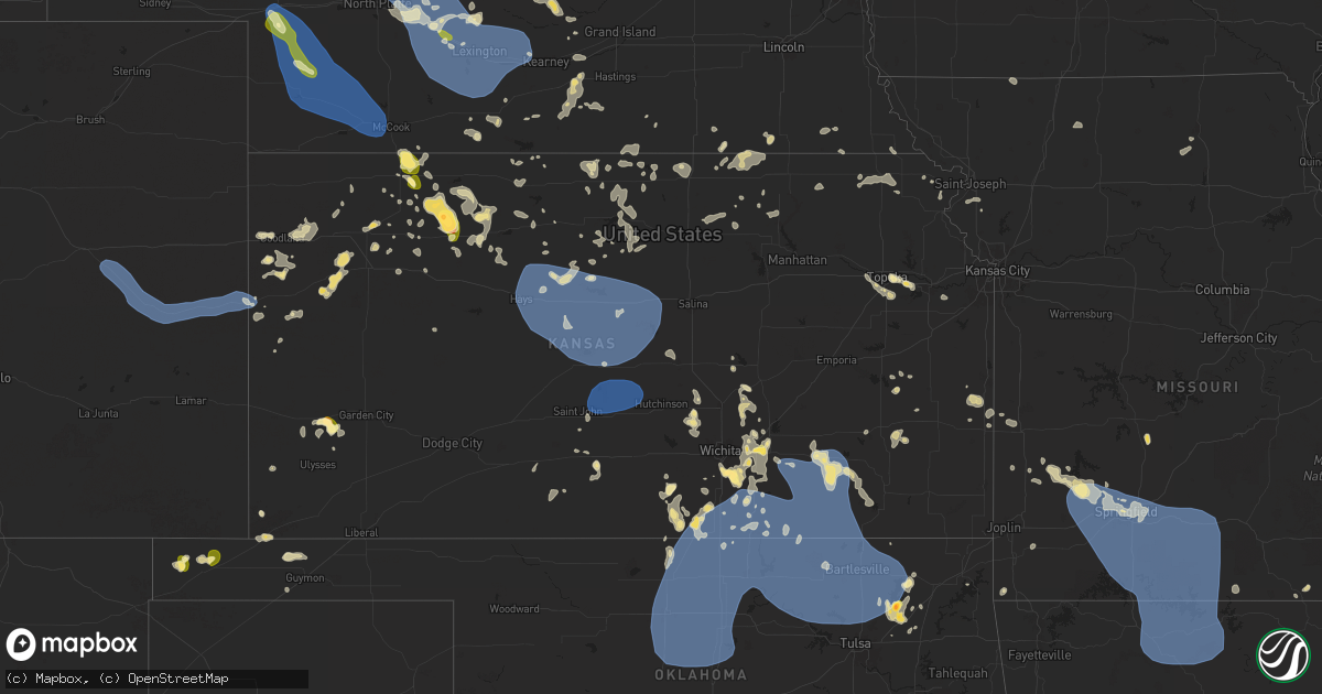 Hail map in Kansas on June 29, 2025