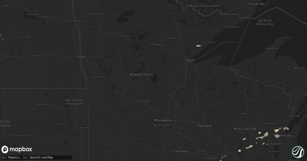 Hail map in Minnesota on June 29, 2025