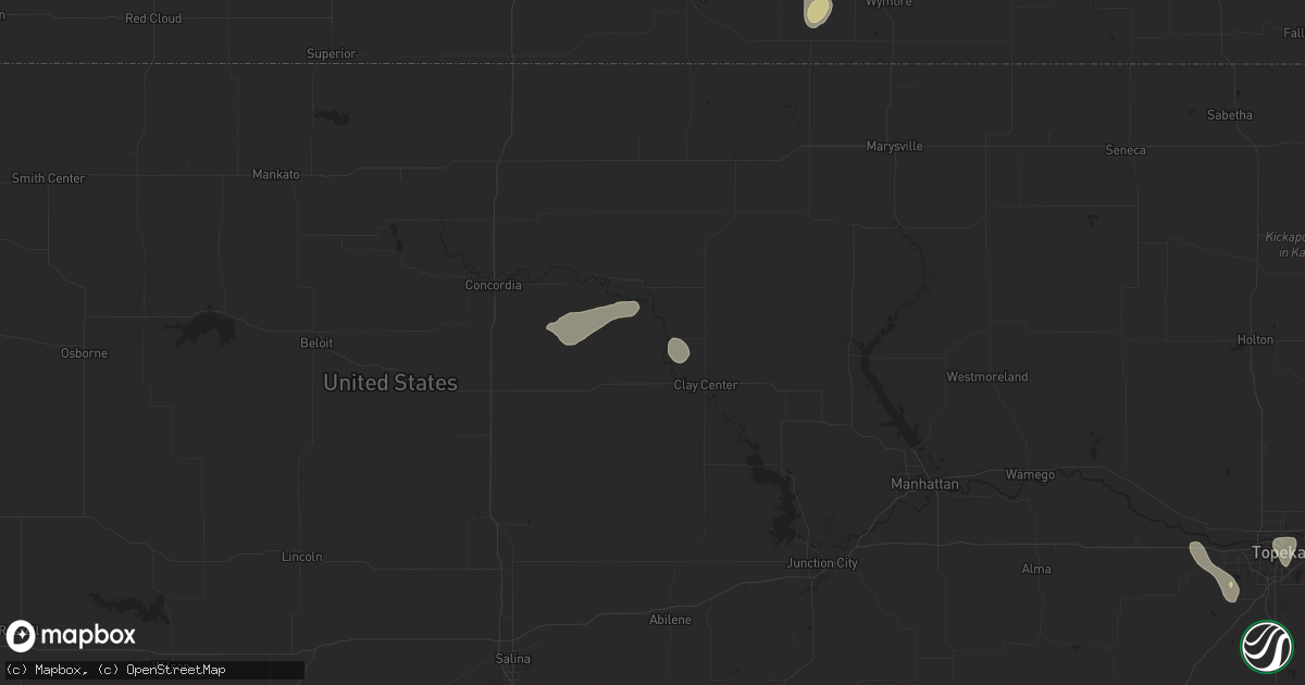 Hail map in Morganville, KS on June 29, 2025