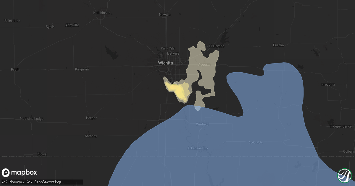 Hail map in Mulvane, KS on June 29, 2025