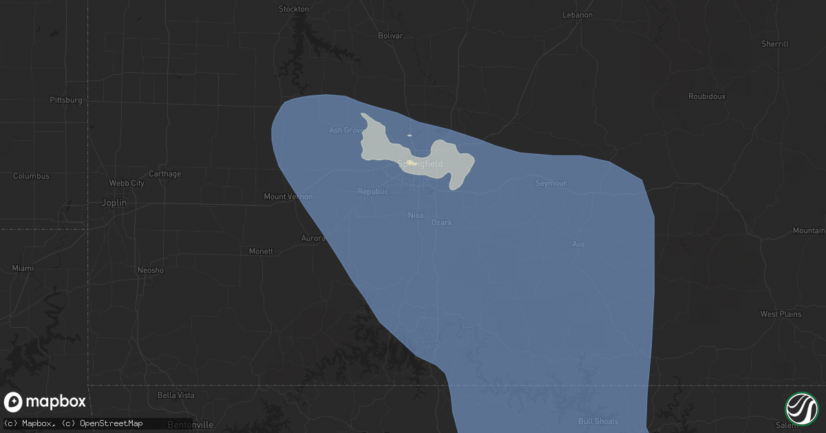 Hail map in Nixa, MO on June 29, 2025