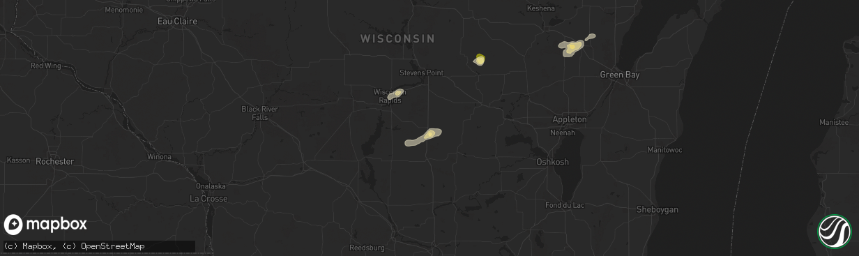 Hail map in Plainfield, WI on June 29, 2025