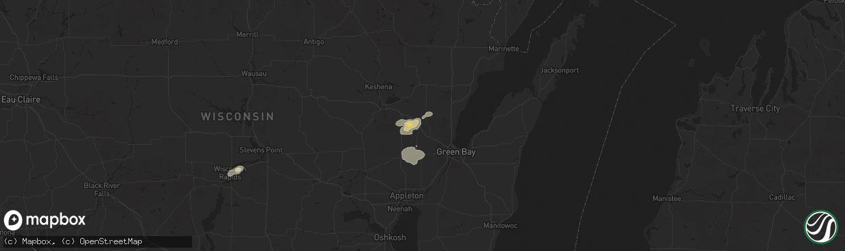 Hail map in Pulaski, WI on June 29, 2025