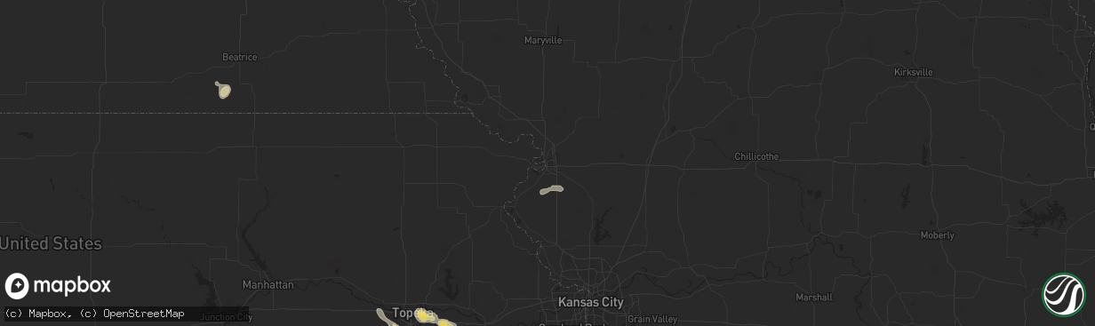 Hail map in Saint Joseph, MO on June 29, 2025