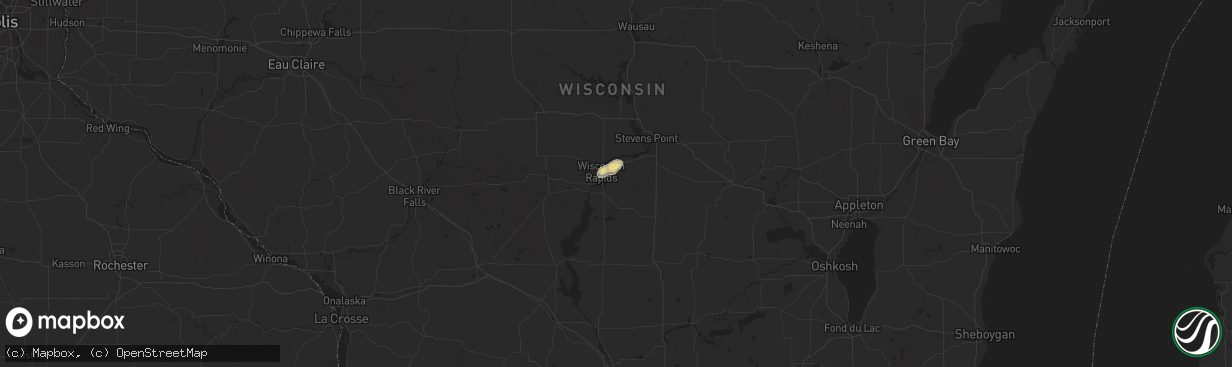 Hail map in Wisconsin Rapids, WI on June 29, 2025
