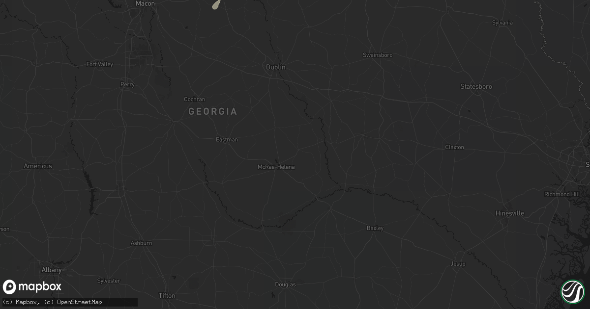 Hail map in Alamo, GA on June 29, 2026