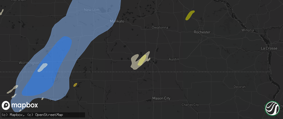 Hail map in Alden, MN on June 29, 2026
