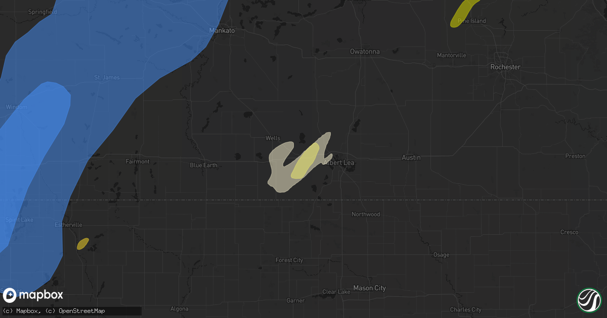 Hail map in Alden, MN on June 29, 2026