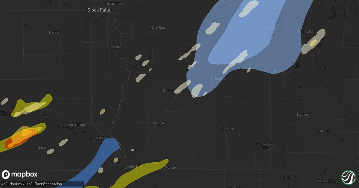 Hail map in Alton, IA on June 29, 2026