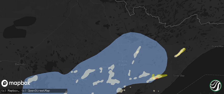 Hail map in Angora, MN on June 29, 2026