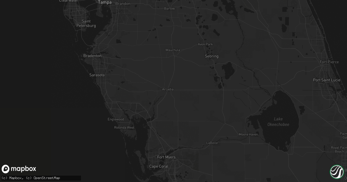 Hail map in Arcadia, FL on June 29, 2026