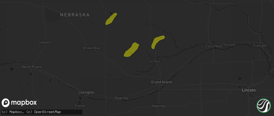 Hail map in Ashton, NE on June 29, 2026
