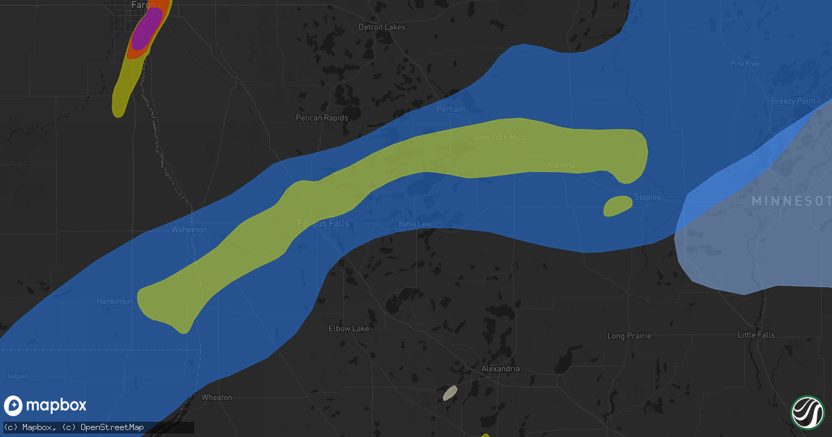 Hail map in Battle Lake, MN on June 29, 2026