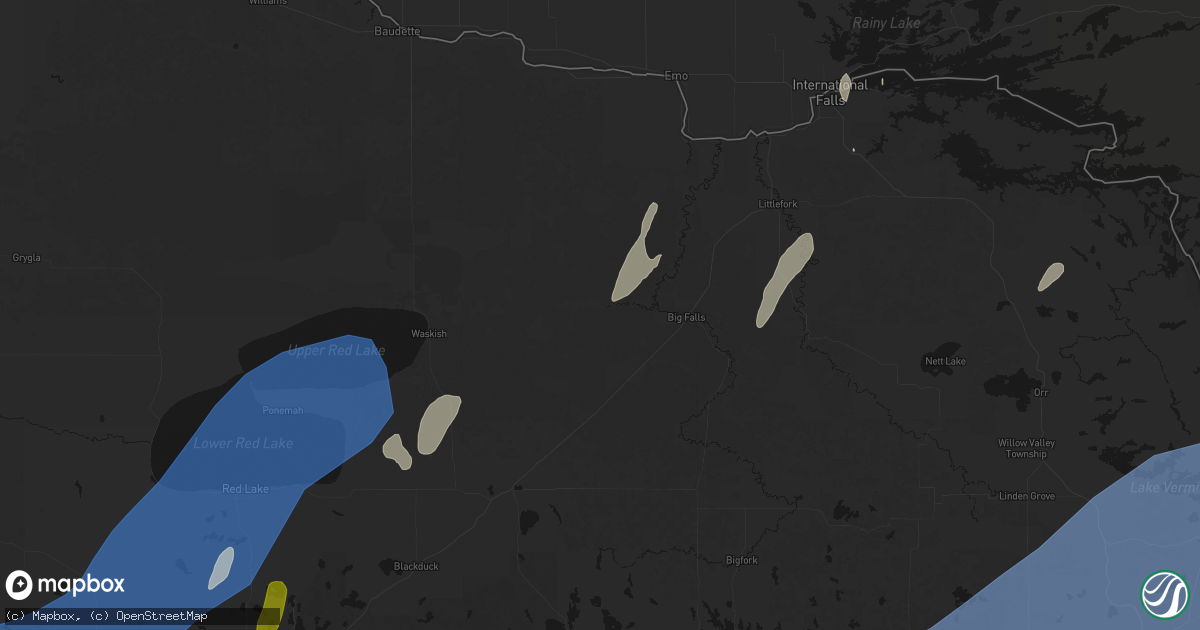 Hail map in Big Falls, MN on June 29, 2026
