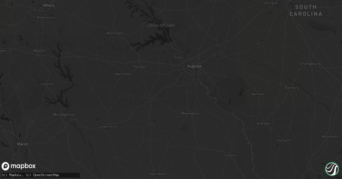 Hail map in Blythe, GA on June 29, 2026