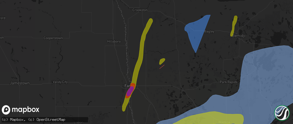 Hail map in Borup, MN on June 29, 2026