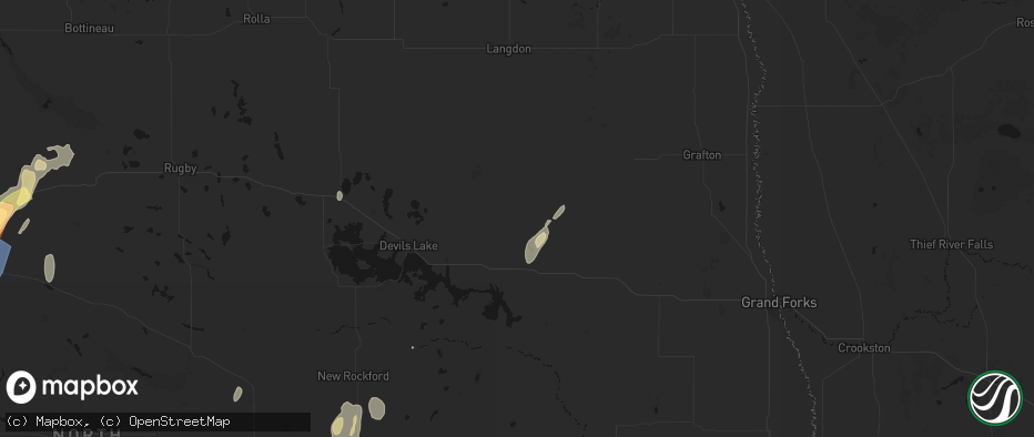 Hail map in Brocket, ND on June 29, 2026