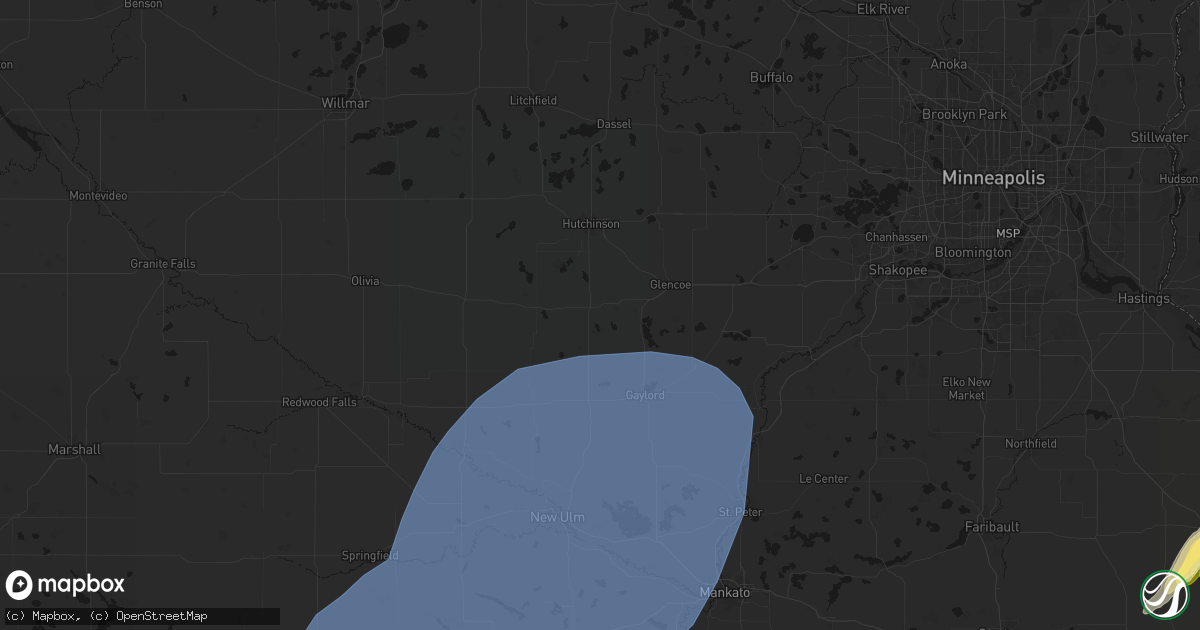 Hail map in Brownton, MN on June 29, 2026