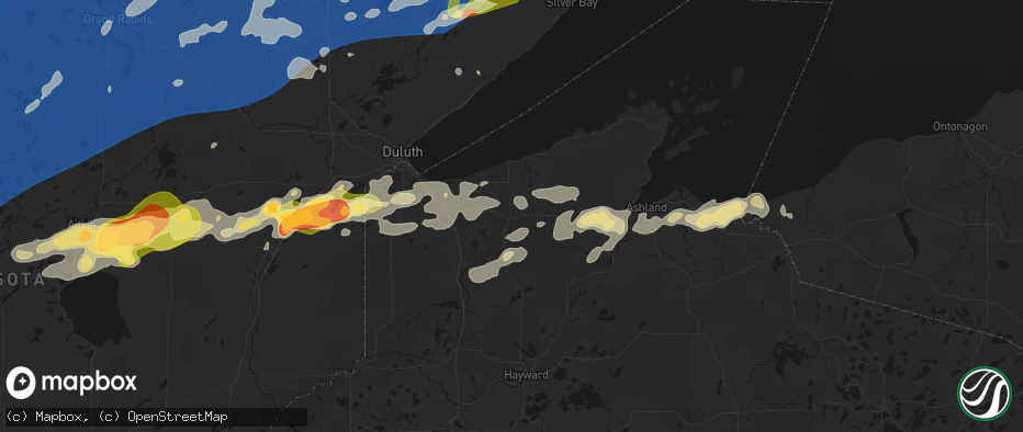 Hail map in Brule, WI on June 29, 2026