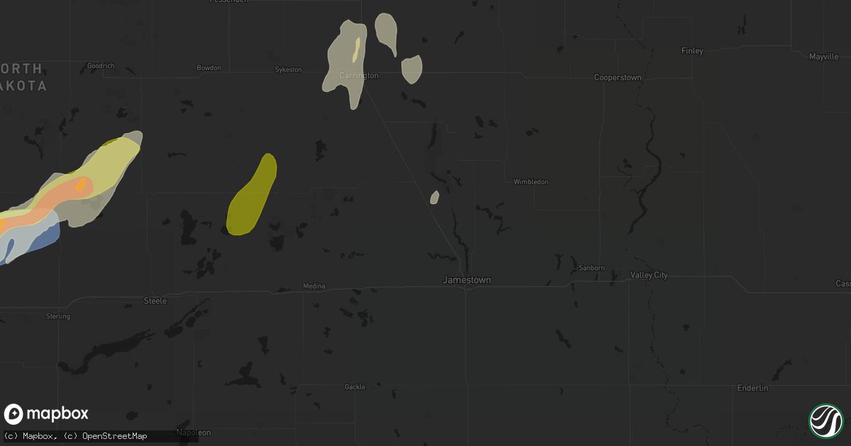 Hail map in Buchanan, ND on June 29, 2026