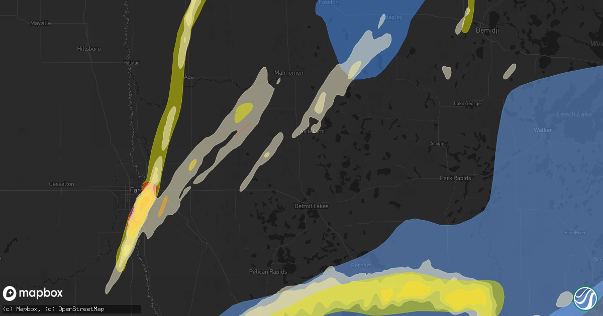 Hail map in Callaway, MN on June 29, 2026