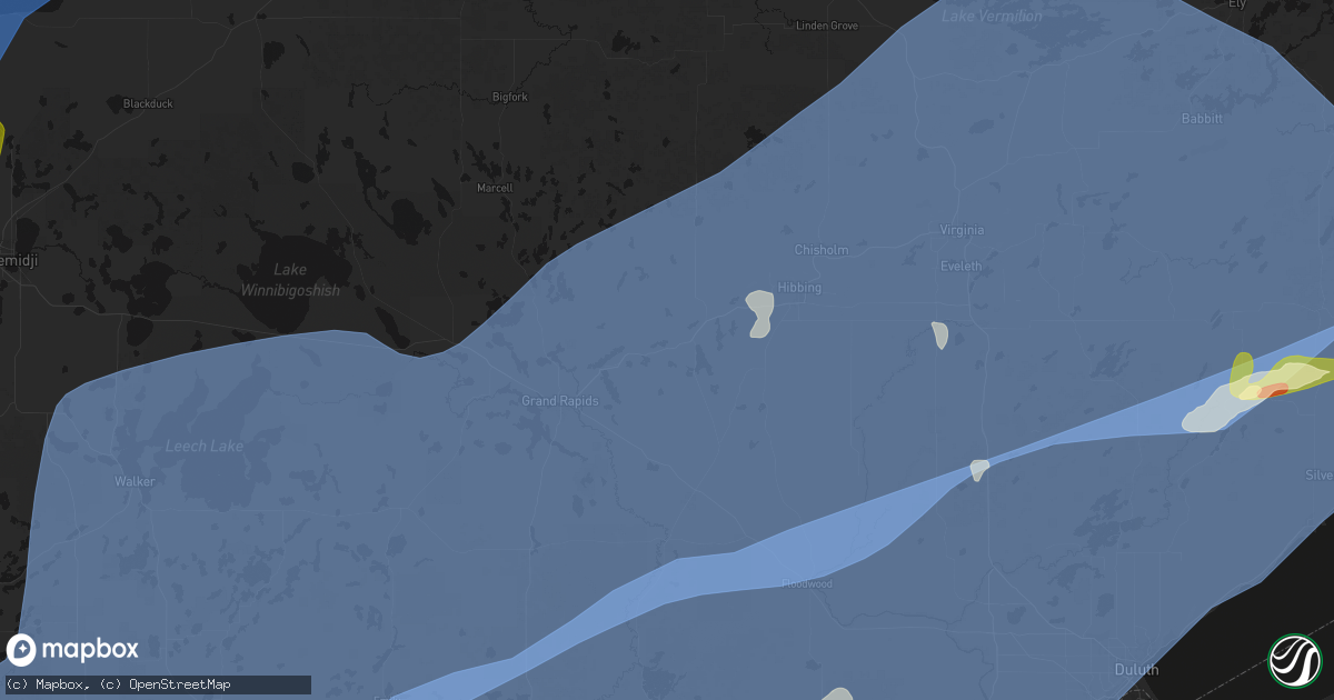 Hail map in Calumet, MN on June 29, 2026